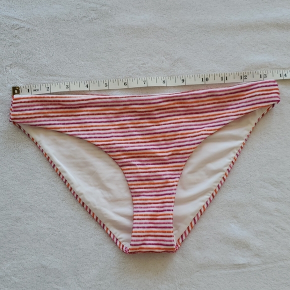 Onia Swim Pink Orange Red White Stripe Cheeky Bikini Bottoms Sz Small - Picture 10 of 10